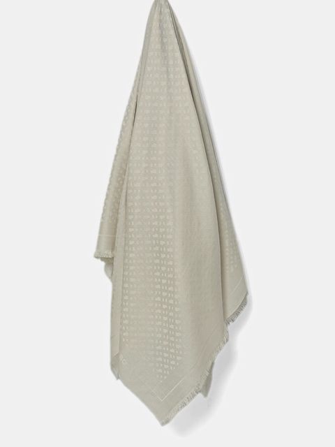 BOSS chusta z domieszką wełny kolor beżowy 50517733 - zdjęcie produktu nr 1