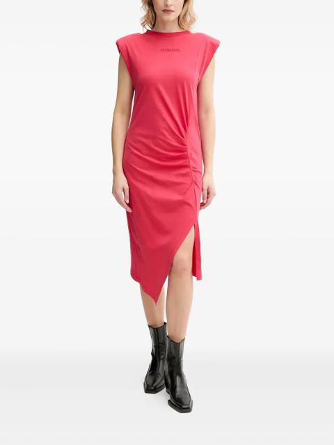 PINKO padded-shoulder side-split midi dress - zdjęcie produktu nr 2