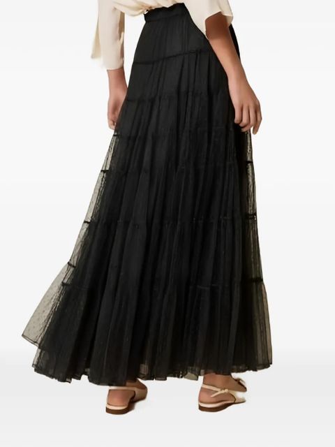 TWINSET embellished A-line midi skirt - Black - zdjęcie produktu nr 2