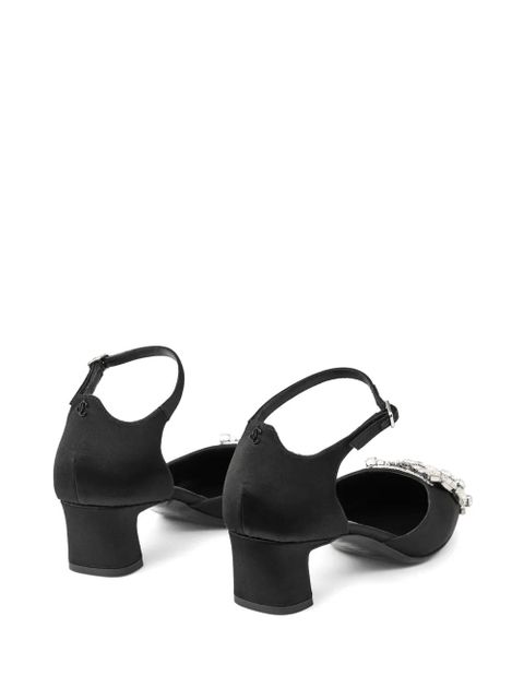 Jimmy Choo 45mm crystal-embellished pumps - Black
