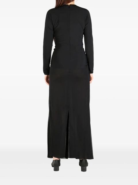 The Row draped-detail maxi dress - Black