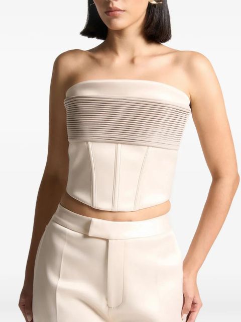 Manière De Voir Cora satin bandeau corset top - Neutrals - zdjęcie produktu nr 2
