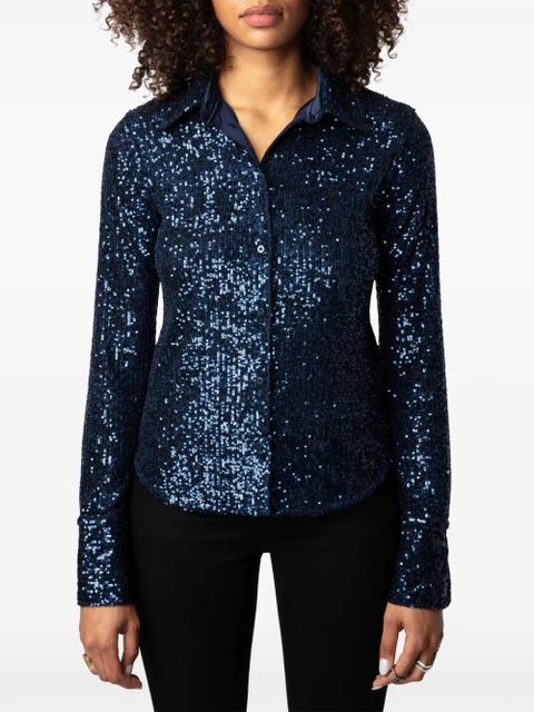 Zadig&Voltaire Tawny sequins shirt - Blue