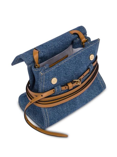 Moschino Tie Me denim tote bag - Blue