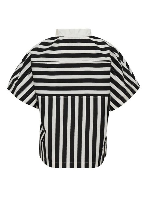 3.1 Phillip Lim striped frill-neck top - Black - zdjęcie produktu nr 2