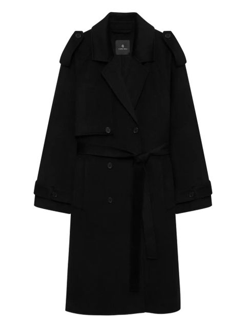 ANINE BING Rickie belted trench coat - Black - zdjęcie produktu nr 1