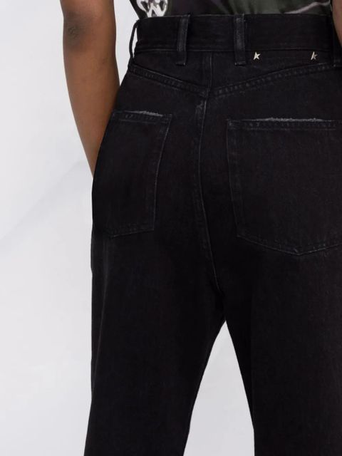 Golden Goose logo-patch straight-leg trousers - Black - zdjęcie produktu nr 2