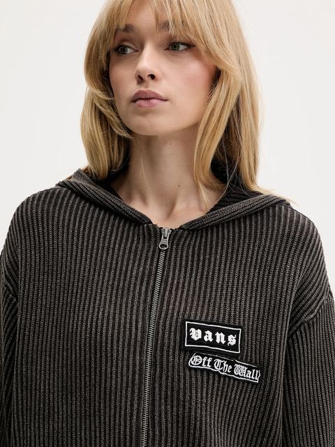 Vans kardigan bawełniany damski kolor szary VN000Q2ABLK1 - zdjęcie produktu nr 2