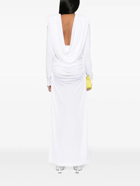 Magda Butrym long-sleeve draped blouse - White