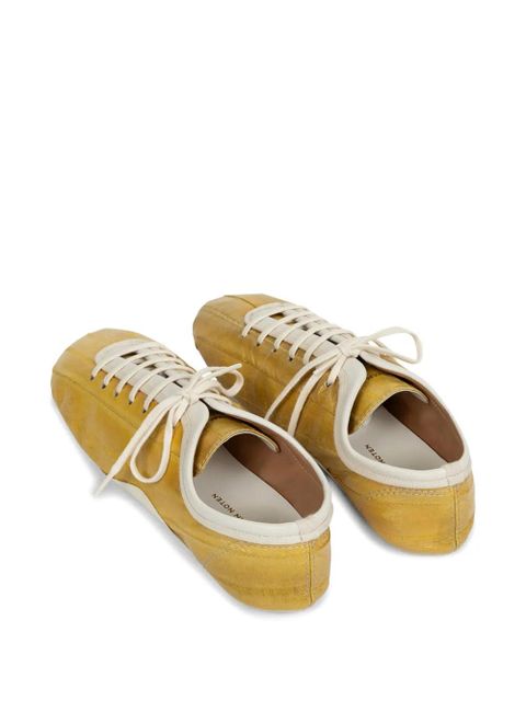 DRIES VAN NOTEN Leren leather sneakers - Yellow