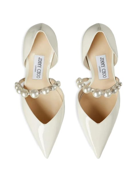 Jimmy Choo Aurelie patent pumps - White