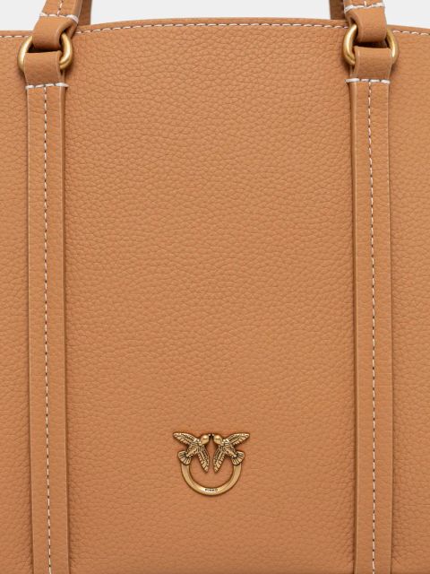Pinko torebka skórzana kolor brązowy 102833 A1LF