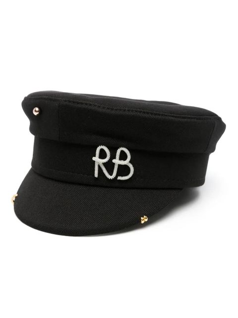 Ruslan Baginskiy Pierced baker boy cap - Black - zdjęcie produktu nr 1