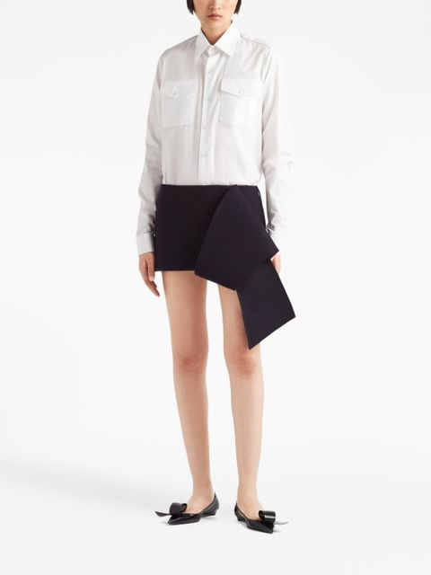 Prada asymmetric-hem mini skirt - Black