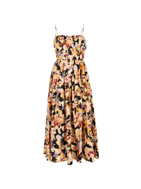 Ulla Johnson Vidri Cami floral cotton midi dress - Black - zdjęcie produktu nr 1