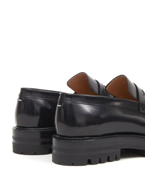 Maison Margiela Tabi leather loafers - Black
