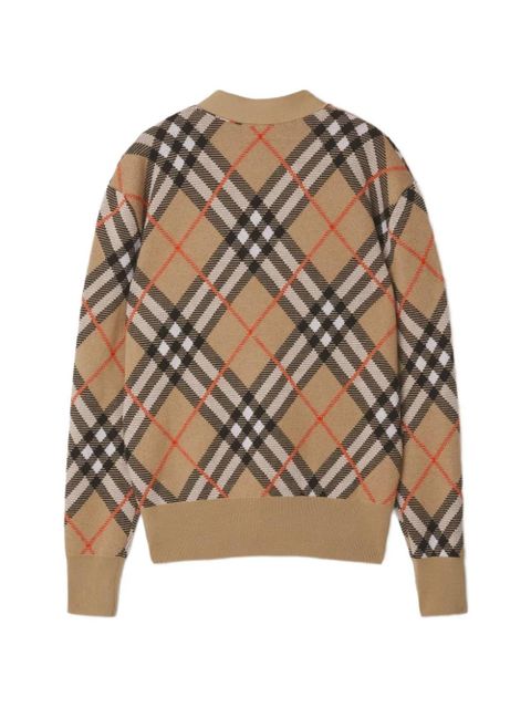 Burberry checked cardigan - Brown