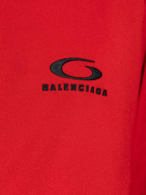 Balenciaga logo-detail zip-up mini dress - Red
