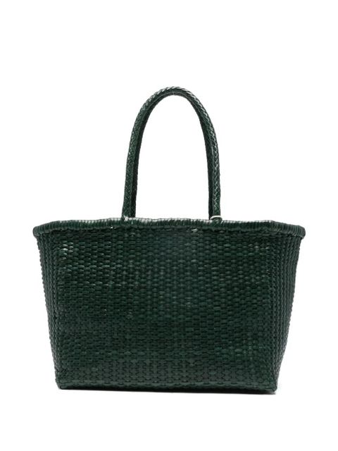 DRAGON DIFFUSION big B Weave woven top-handle tote bag - Green - zdjęcie produktu nr 1