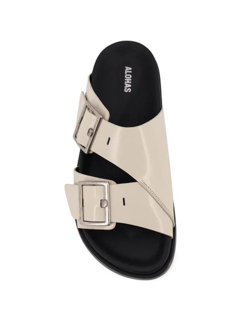 ALOHAS adjustable strap leather sandals - Neutrals