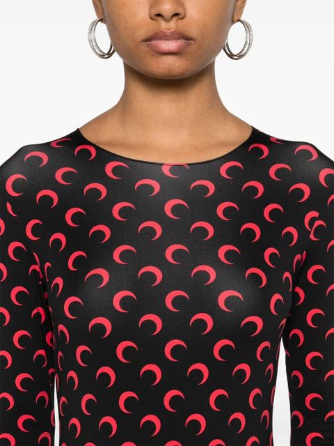 Marine Serre moon-print jumpsuit - Black - zdjęcie produktu nr 2
