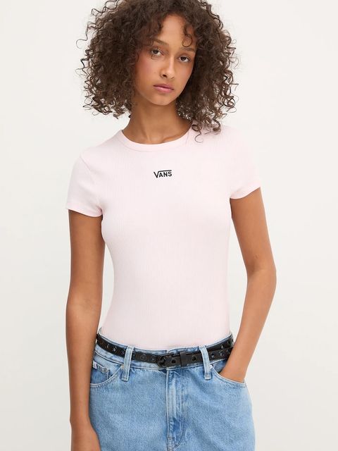 Vans t-shirt damski kolor różowy VN000RD1O321 - zdjęcie produktu nr 1