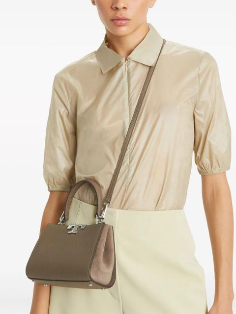 Tory Burch mini Eleanor leather satchel bag - Brown