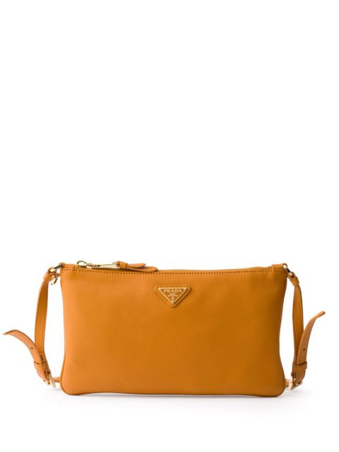 Prada leather shoulder bag - Orange - zdjęcie produktu nr 1