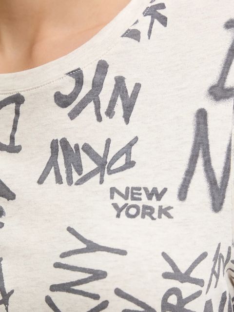 Dkny t-shirt bawełniany TOMPKINS TEES damski kolor beżowy DP5T1330