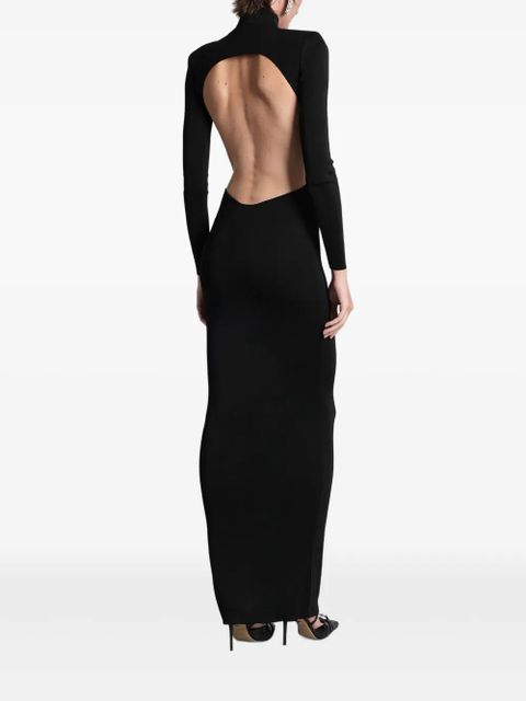 Self-Portrait cut-out roll-neck maxi dress - Black