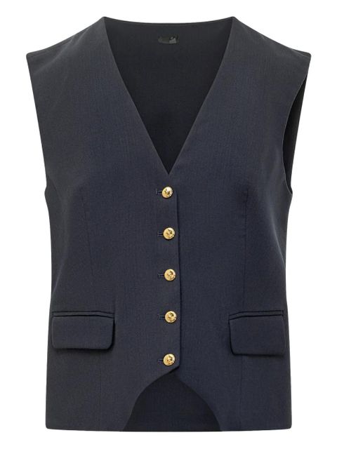 PINKO V-neck button vest - Blue - zdjęcie produktu nr 1