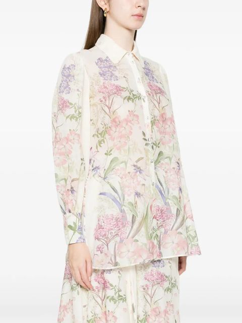 Charo Ruiz Ibiza Aster botanical floral shirt - White