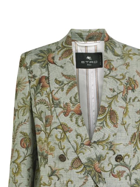 ETRO floral print double-breasted jacket - Green - zdjęcie produktu nr 2