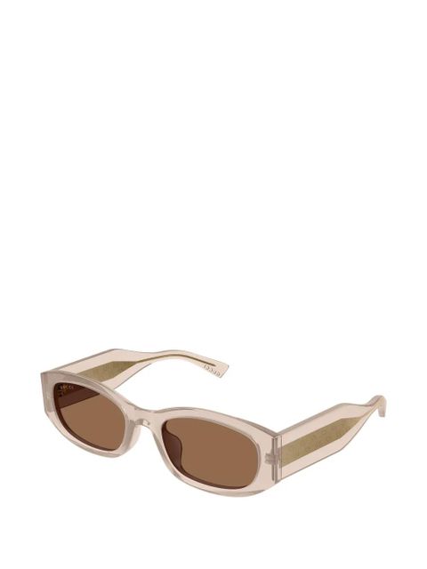 Gucci Eyewear geometric-frame sunglasses - Brown - zdjęcie produktu nr 2