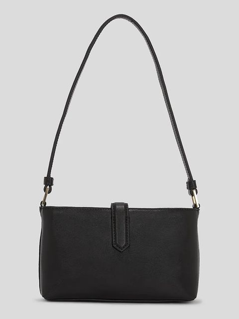 Karl Lagerfeld torebka skórzana K/AUTOGRAPH kolor czarny A3W32041 - zdjęcie produktu nr 2