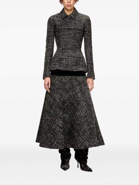 Diesel tweed-texture cropped jacket - Black - zdjęcie produktu nr 2