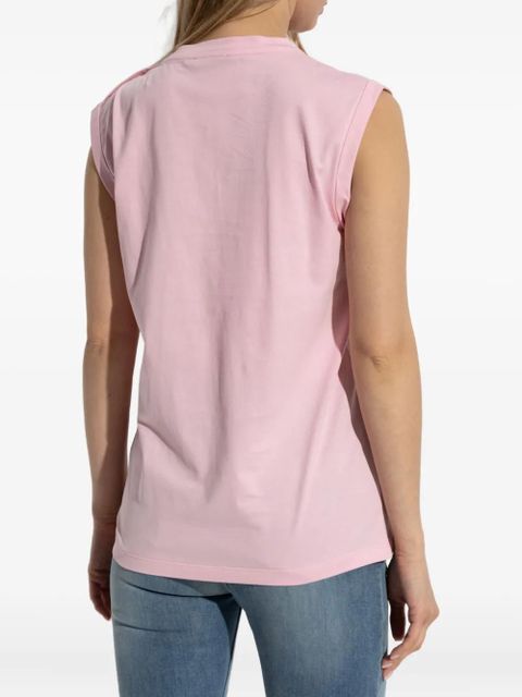 Balmain logo-print tank top - Pink