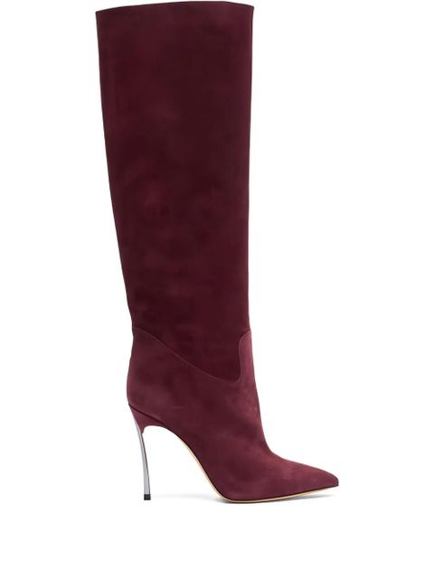 Casadei 100mm Blade suede boots - Red - zdjęcie produktu nr 1