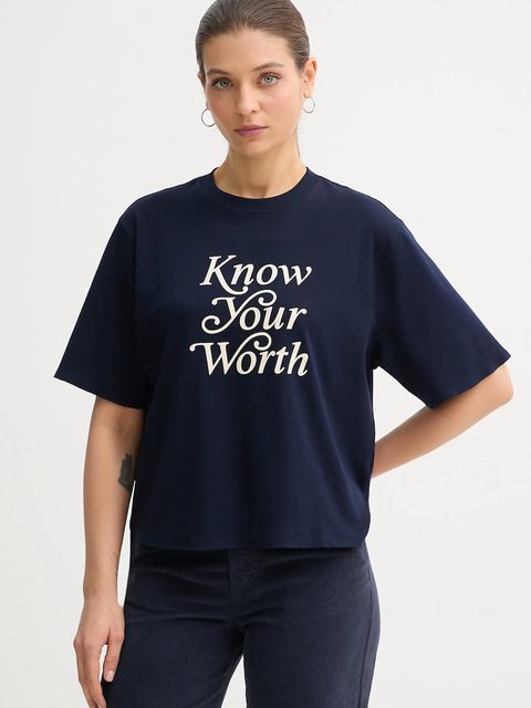 United Colors of Benetton t-shirt bawełniany damski kolor granatowy 3DCJD10B9 - zdjęcie produktu nr 1