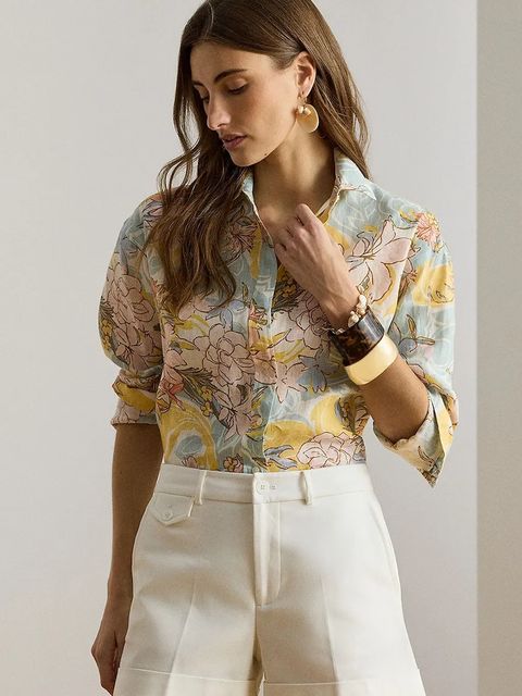 Lauren Ralph Lauren koszula damska lniana - zdjęcie produktu nr 1