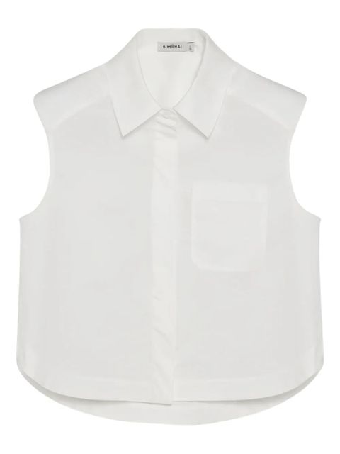 Simkhai Winslow sleeveless collared shirt - White - zdjęcie produktu nr 1