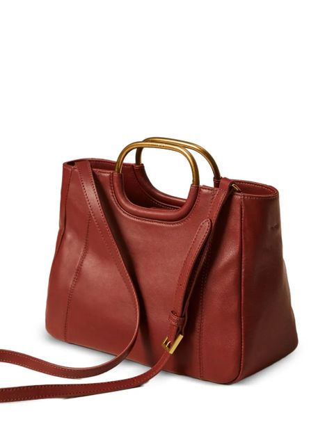 TWINSET embossed-logo leather tote bag - Red - zdjęcie produktu nr 2