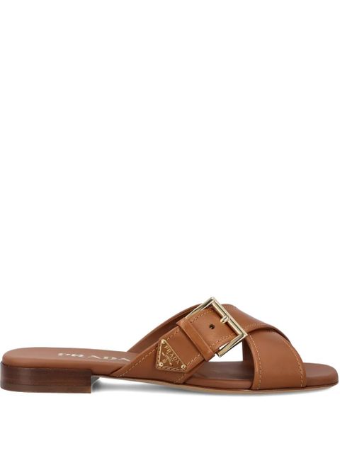 Prada buckle strap sandals - Brown - zdjęcie produktu nr 1