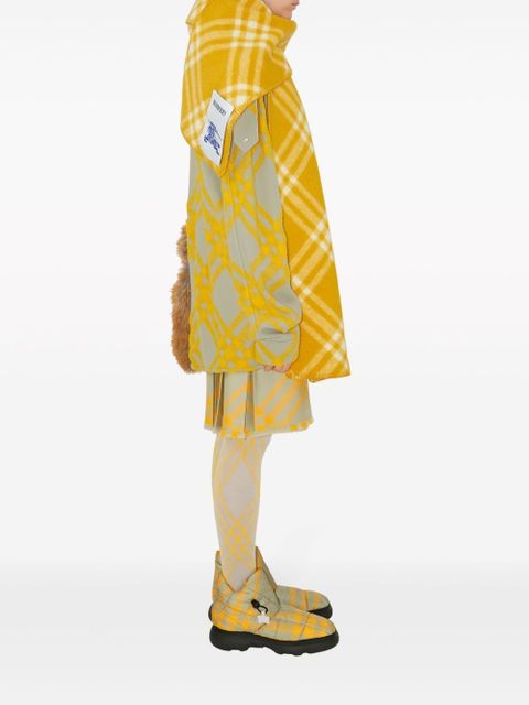 Burberry check-pattern wool-blend shirt - Grey - zdjęcie produktu nr 2