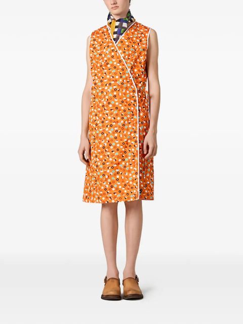 Miu Miu poplin wrap dress - Orange - zdjęcie produktu nr 1