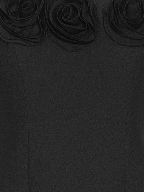 ROTATE BIRGER CHRISTENSEN flower crepe maxi dress - Black