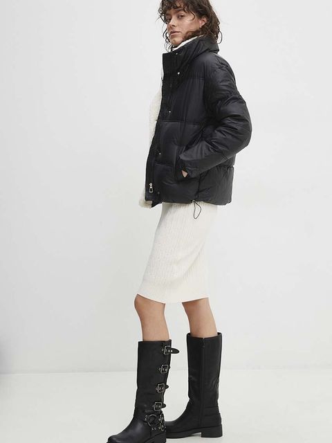 Answear.LAB sukienka kolor beżowy mini dopasowana