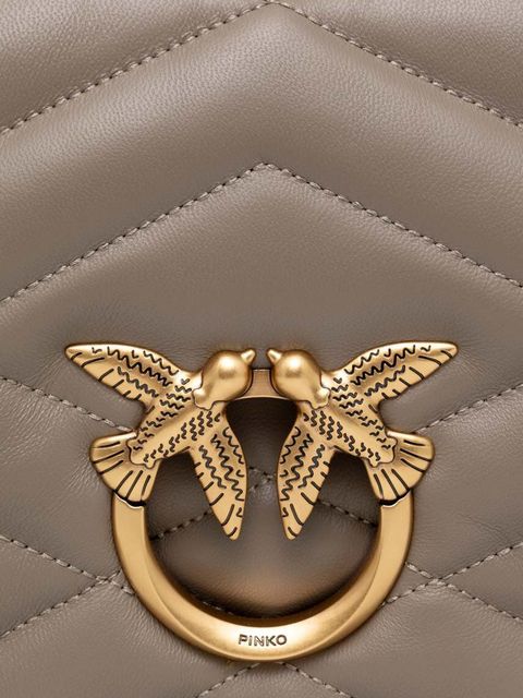 Pinko torebka skórzana kolor szary 101585.A1ET