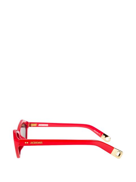 Jacquemus bambino geometric-frame sunglasses - Red