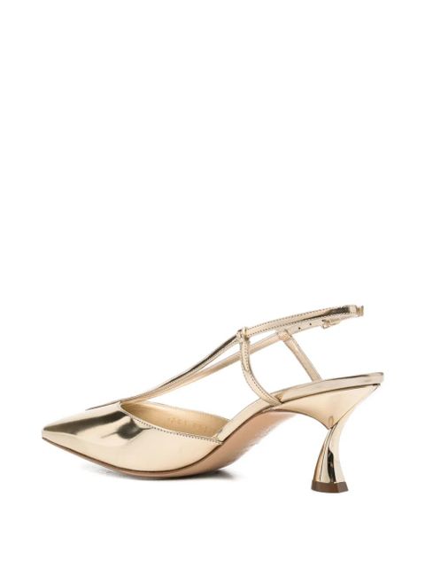 Casadei Interstellar metallic-effect pointed-toe sandals - Gold